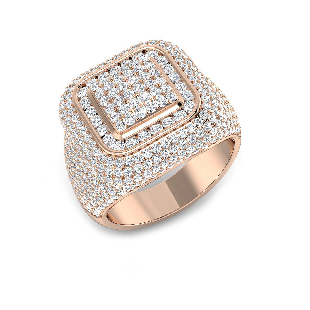 Pave Diamond Ring 2.13ct–2.5ct – SR3572 – 18k Rose Gold