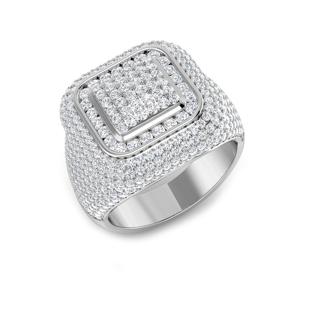 Pave Diamond Ring 2.13ct–2.5ct – SR3572 – 18k White Gold