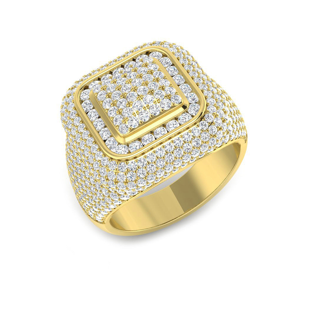 Pave Diamond Ring 2.13ct–2.5ct – SR3572 – 18k Yellow Gold