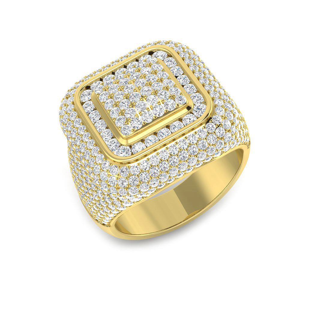 Pave Diamond Ring 2.13ct–2.5ct – SR3572 – 18k Yellow Gold