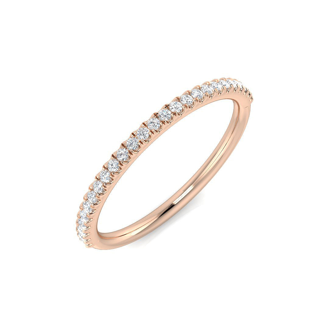 Half Eternity Diamond Ring 0.13ct – SR3686 – 18k Rose Gold
