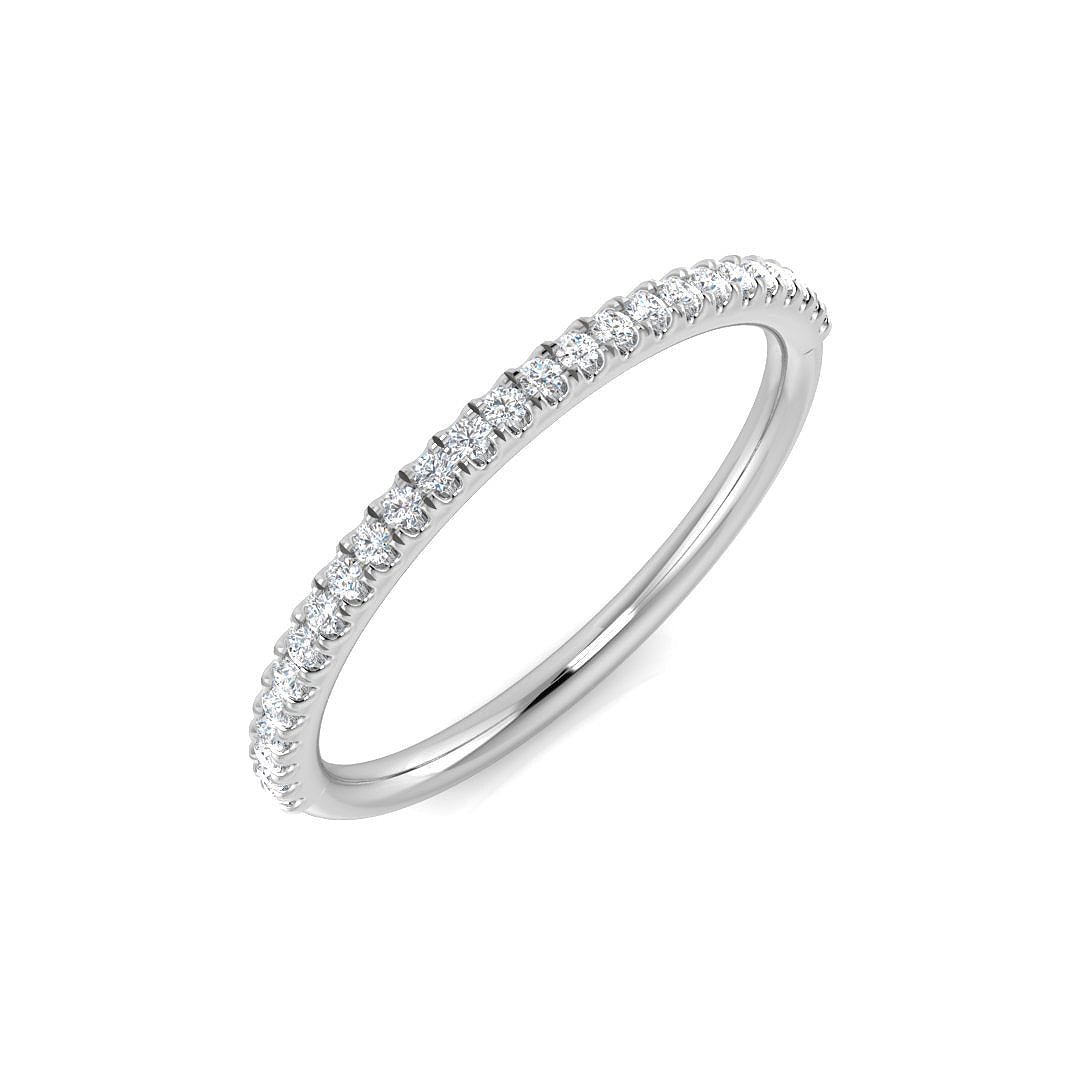 Half Eternity Diamond Ring 0.13ct – SR3686 – 18k White Gold