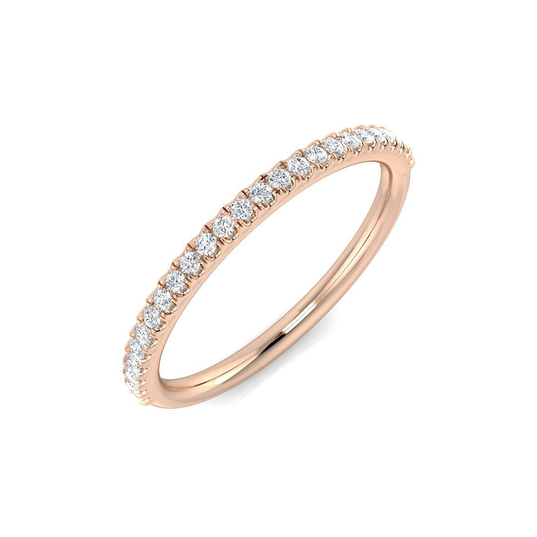 Half Eternity Diamond Ring 0.14ct – SR3687 – 18k Rose Gold