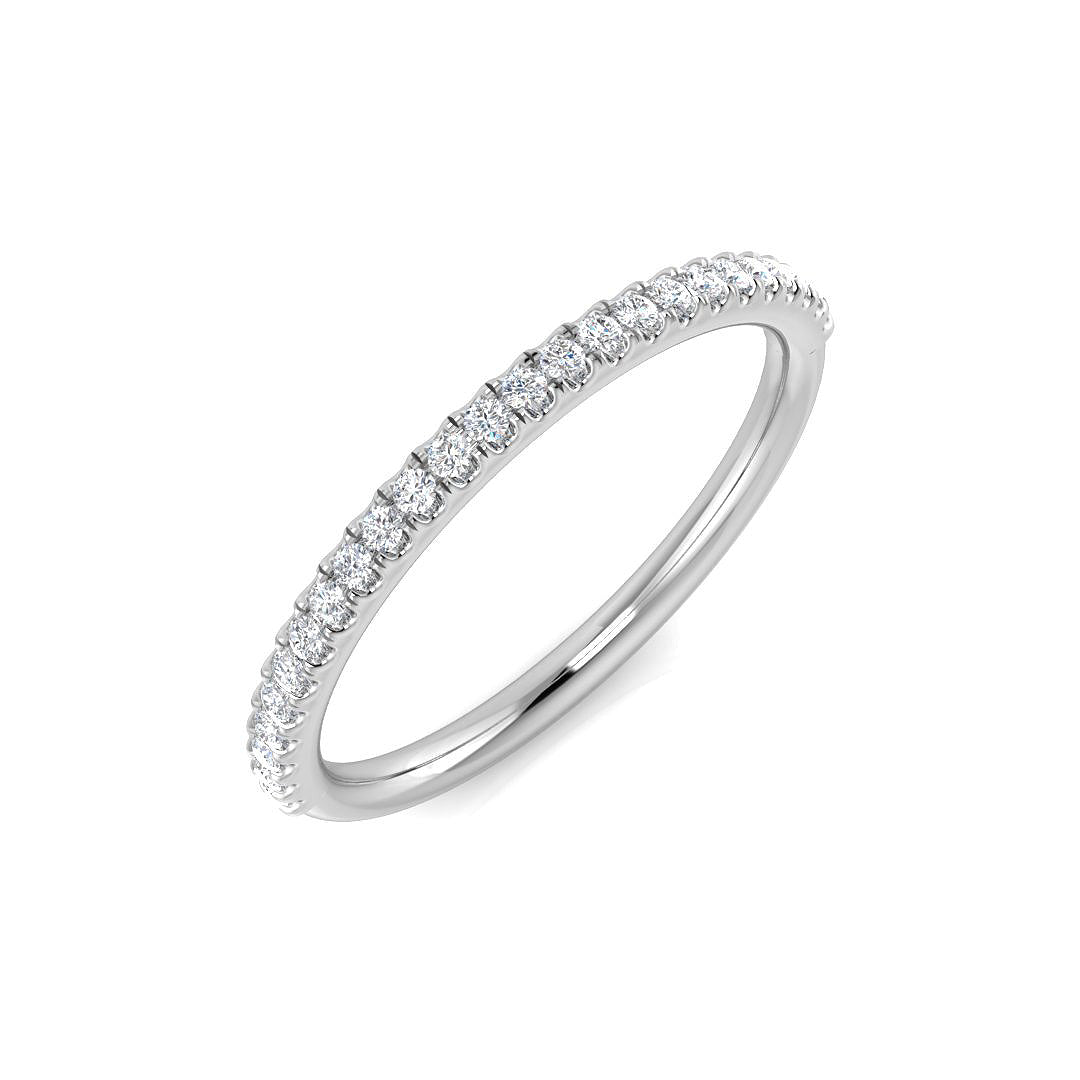 Half Eternity Diamond Ring 0.14ct – SR3687 – 18k White Gold