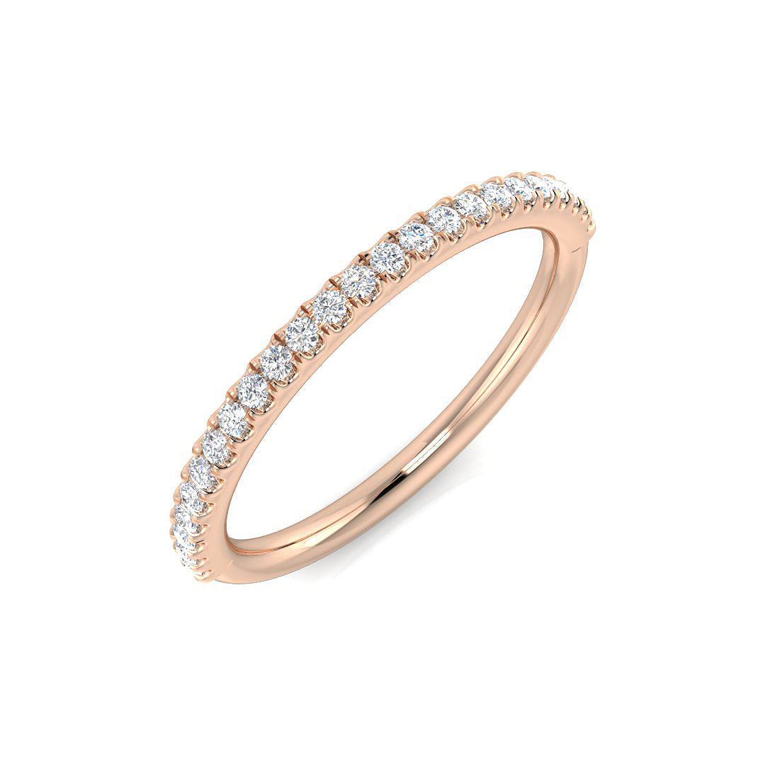 Half Eternity Diamond Ring 0.11ct–0.19ct – SL9744 – 18k Rose Gold