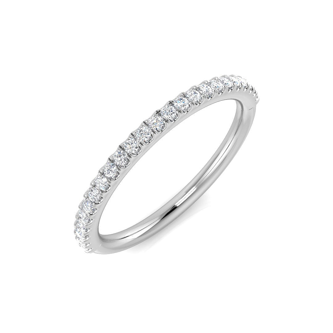Half Eternity Diamond Ring 0.11ct–0.19ct – SL9744 – 18k White Gold