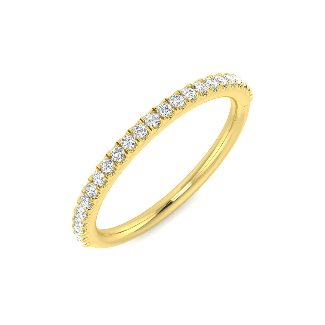Half Eternity Diamond Ring 0.11ct–0.19ct – SL9744 – 18k Yellow Gold