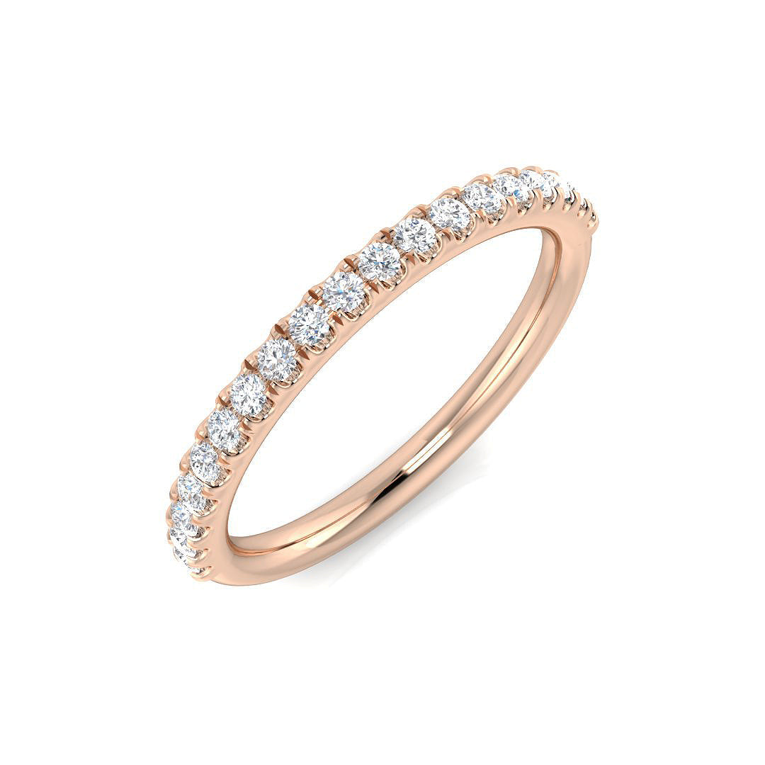 Half Eternity Diamond Ring 0.24ct – SR3689 – 18k Rose Gold