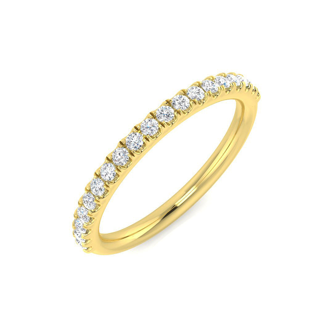 Half Eternity Diamond Ring 0.24ct – SR3689 – 18k Yellow Gold