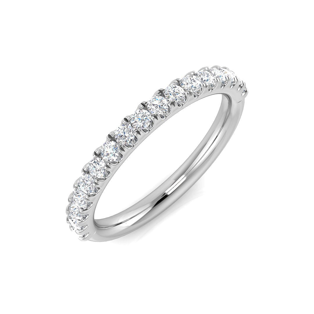 Half Eternity Diamond Ring 0.33ct–0.37ct – SR3690 – 18k White Gold