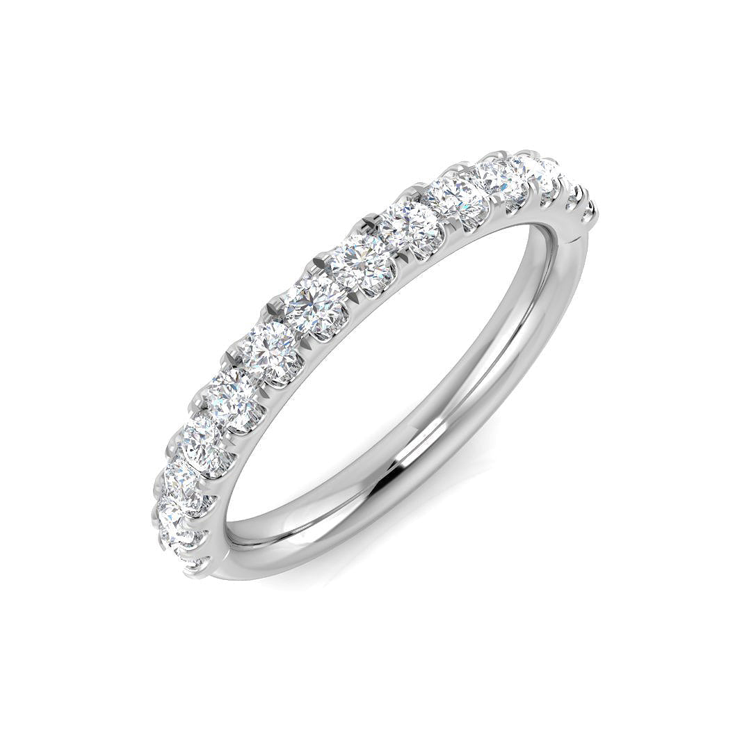 Half Eternity Diamond Ring 0.48ct–0.5ct – SR3691 – 18k White Gold