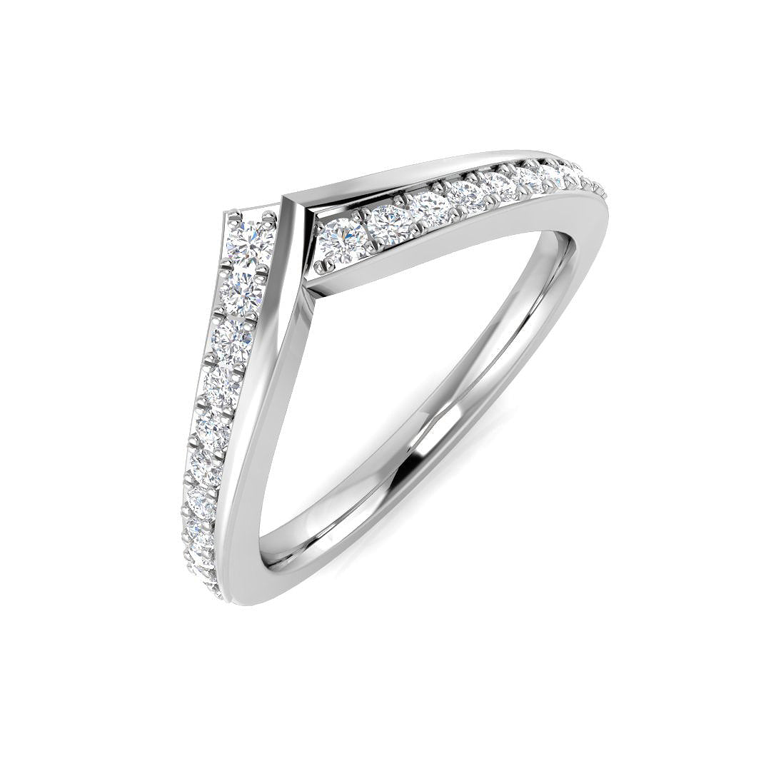 Wishbone Diamond Ring 0.26ct – SR3694 – 18k White Gold