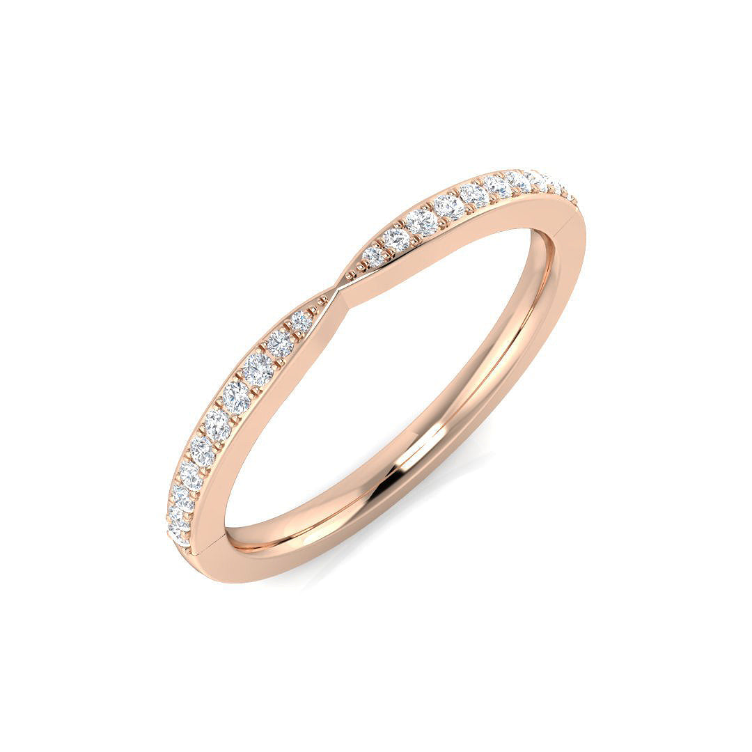 Fancy Diamond Ring 0.13ct – SR3695 – 18k Rose Gold