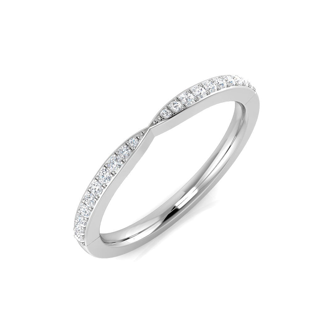 Fancy Diamond Ring 0.13ct – SR3695 – 18k White Gold