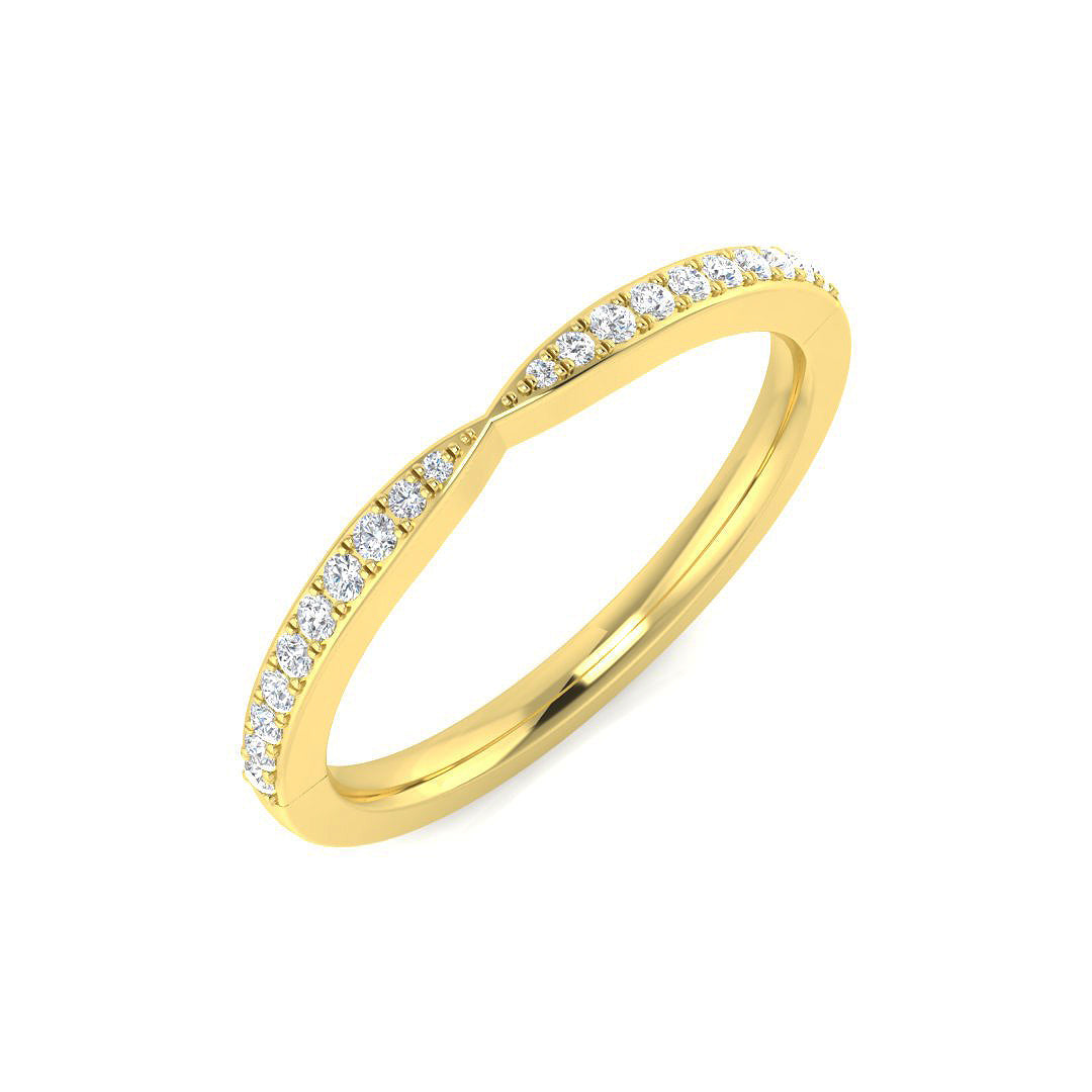 Fancy Diamond Ring 0.13ct – SR3695 – 18k Yellow Gold
