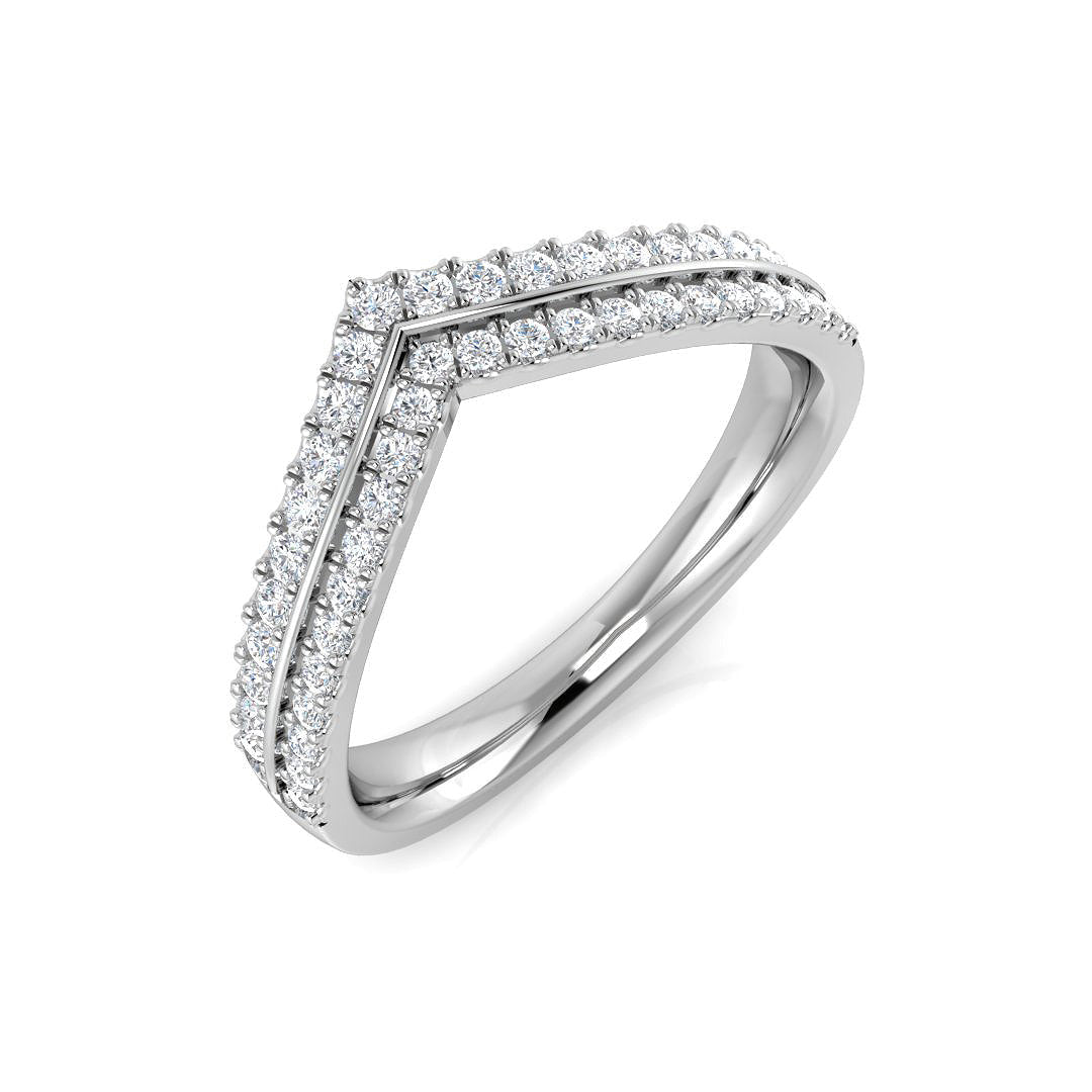Wishbone Diamond Ring 0.32ct – SR3696 – 18k White Gold