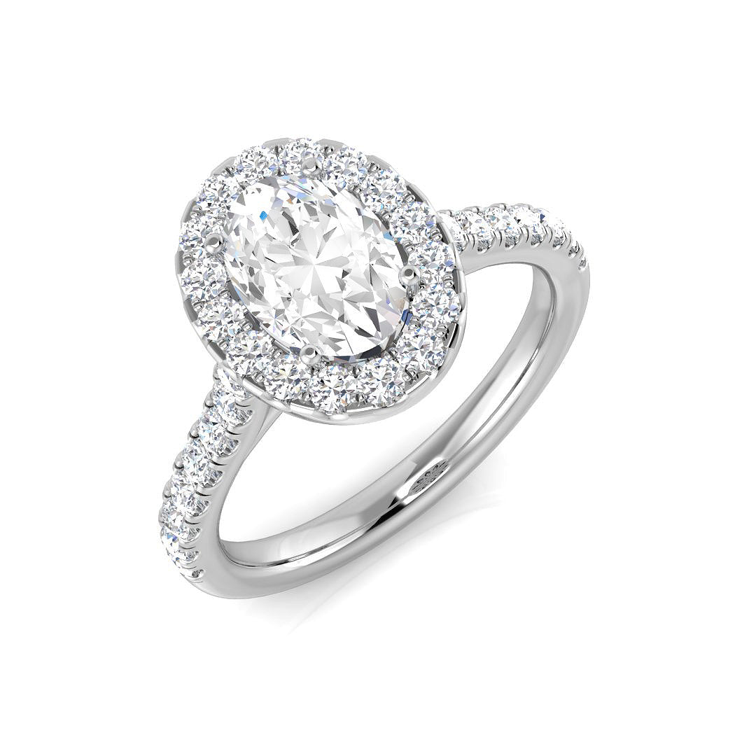 Halo Diamond Ring 0.63ct–5.92ct – SR54 – Platinum