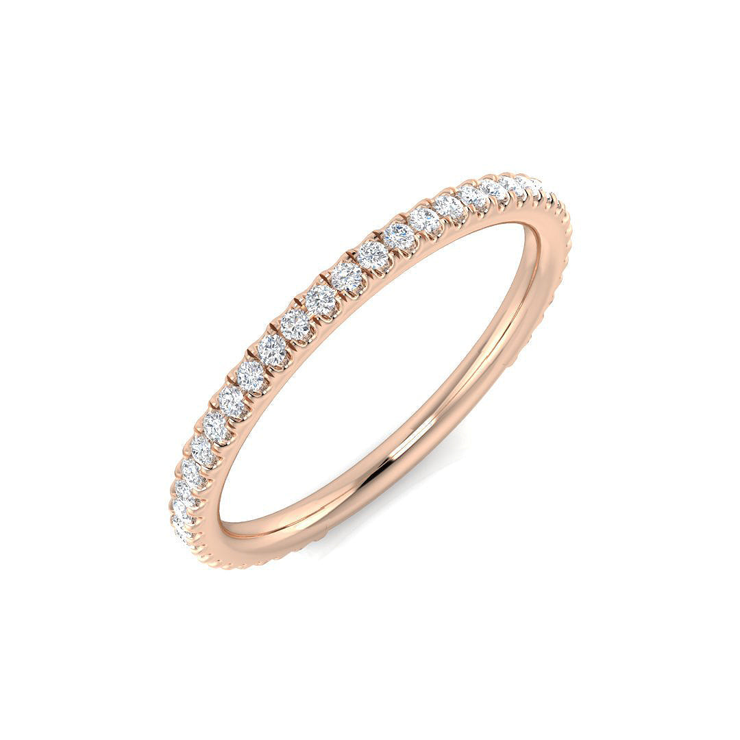 Half Eternity Diamond Ring 0.23ct – SR3711 – 18k Rose Gold