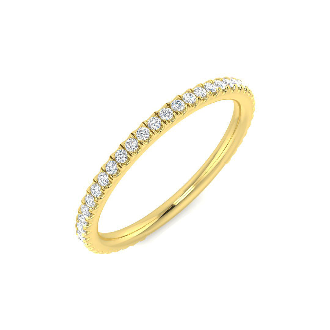 Half Eternity Diamond Ring 0.23ct – SR3711 – 18k Yellow Gold