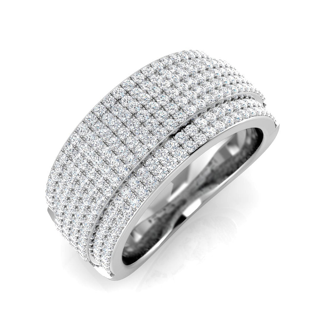 Pave Diamond Ring 0.93ct – SR3722 – 18k White Gold