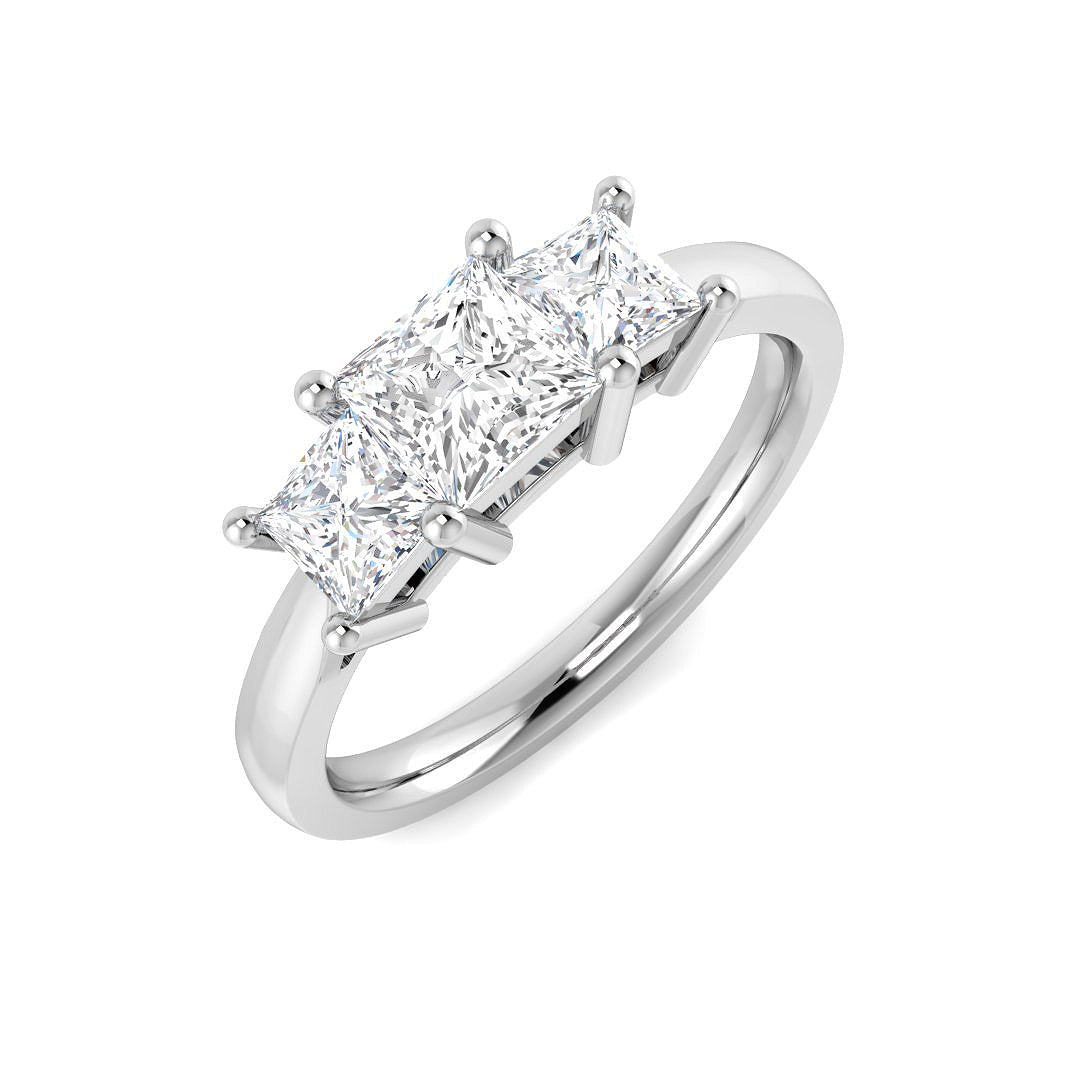 Three Stone Diamond Ring 0.87ct–1.33ct – SR3744 – 18k White Gold