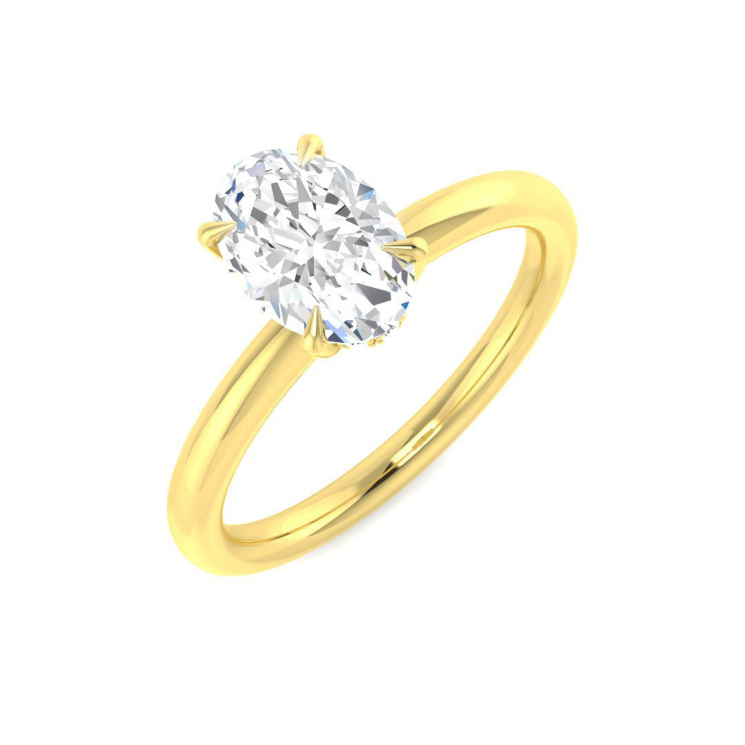Engagement Lab-Grown Diamond Ring 1.12ct – SR3783A – 18k Yellow Gold