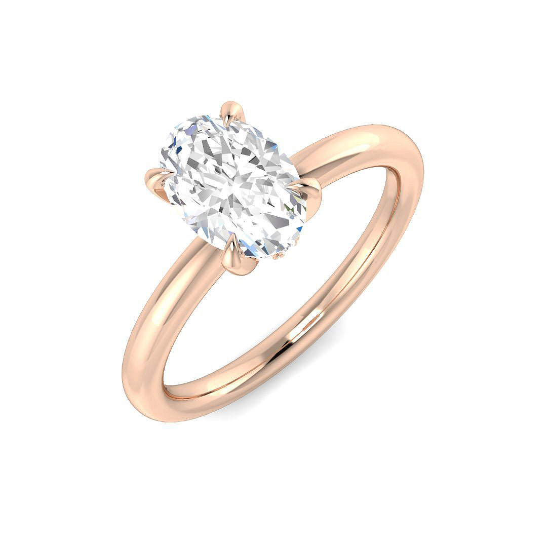Engagement Lab-Grown Diamond Ring 1.06ct–1.12ct – SR3783 – 18k Rose Gold