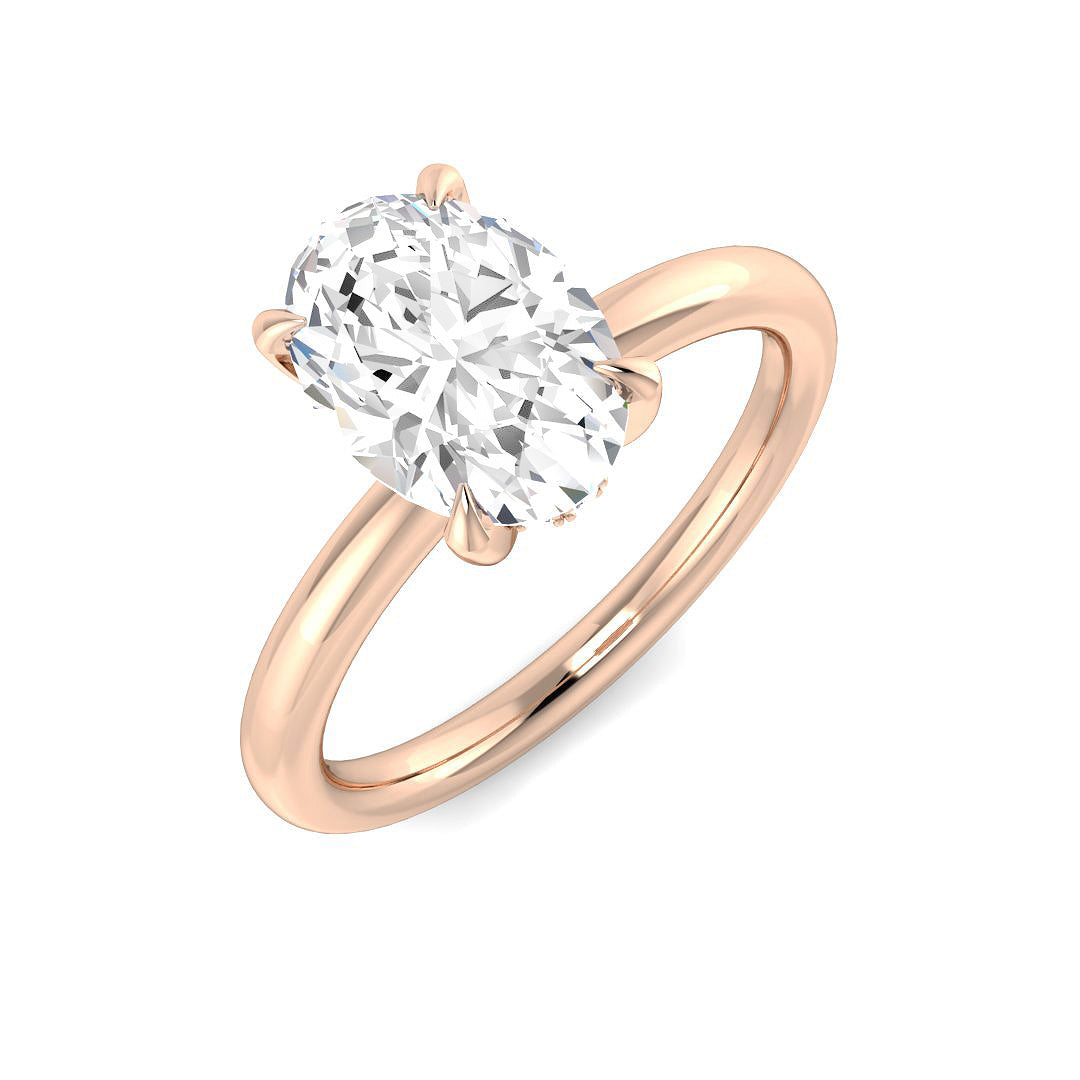 Engagement Lab-Grown Diamond Ring 2.07ct–2.12ct – SR3789 – 18k Rose Gold