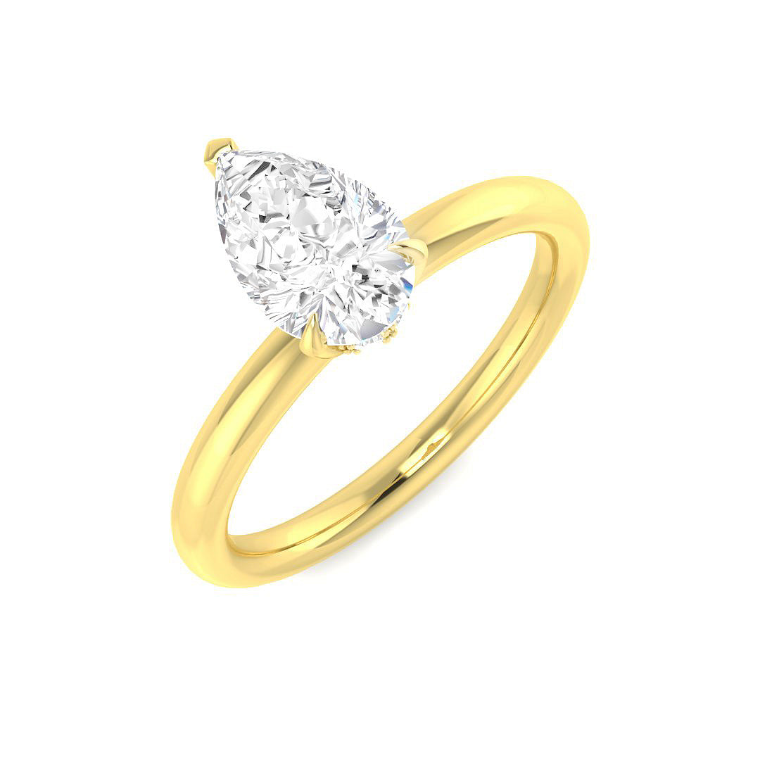 Engagement Lab-Grown Diamond Ring 1.08ct–1.11ct – SR3795 – 18k Yellow Gold