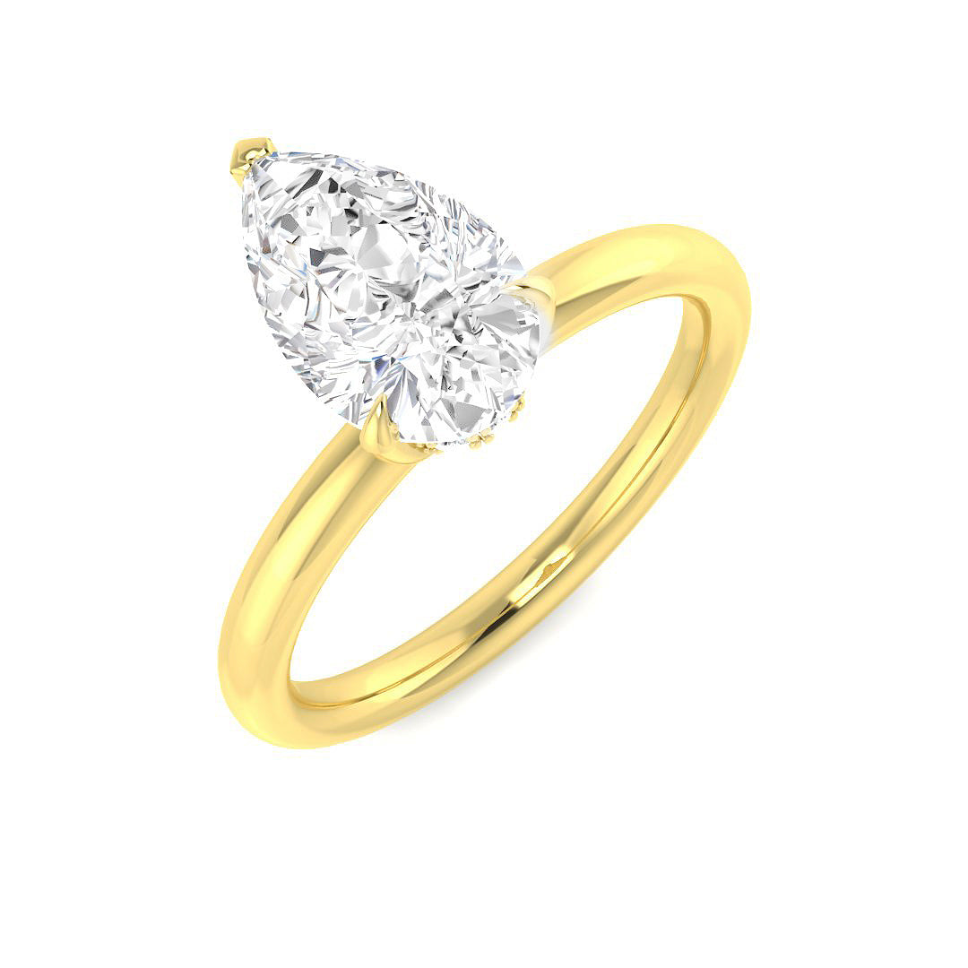 Engagement Lab-Grown Diamond Ring 1.6ct – SR3801 – 18k Yellow Gold