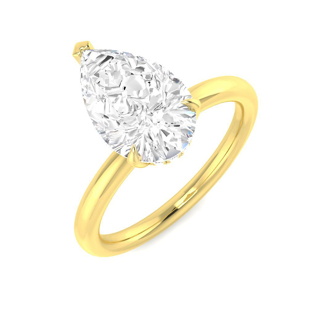 Engagement Lab-Grown Diamond Ring 2.08ct–2.31ct – SR3804 – 18k Yellow Gold
