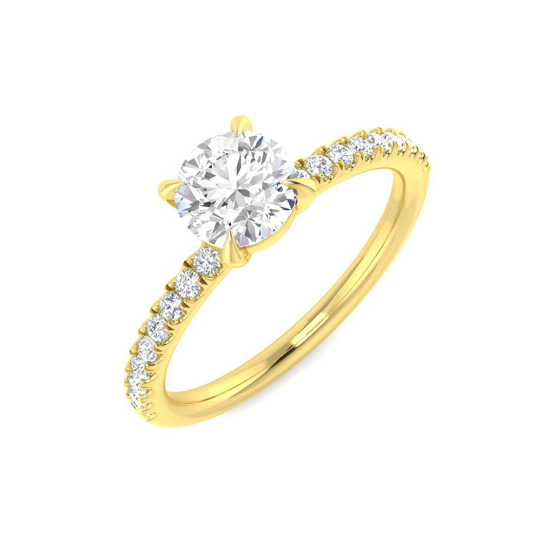 Engagement Lab-Grown Diamond Ring 0.9ct–0.92ct – SR3806 – 18k Yellow Gold