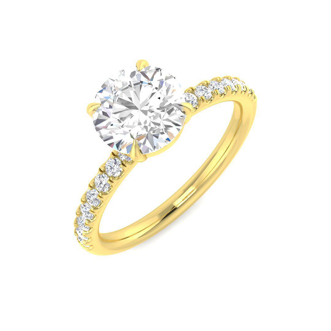 Engagement Lab-Grown Diamond Ring 1.78ct – SR3813 – 18k Yellow Gold