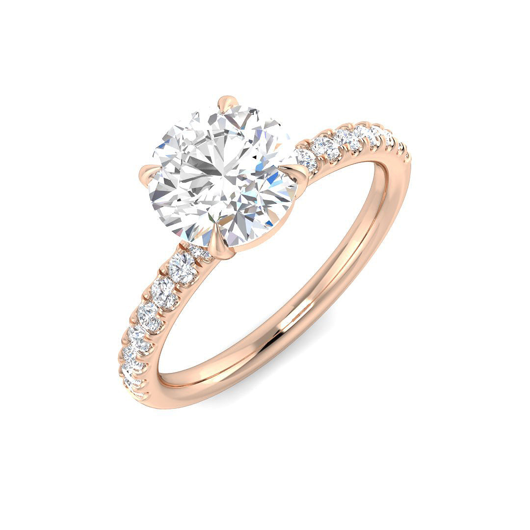 Engagement Lab-Grown Diamond Ring 1.78ct – SR3813 – 18k Rose Gold