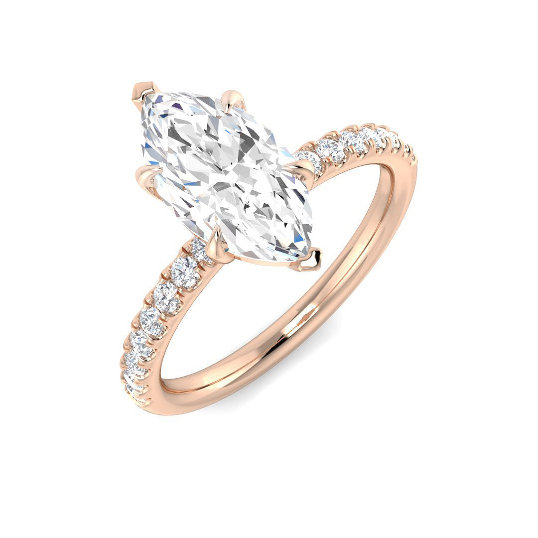 Engagement Lab-Grown Diamond Ring 1.75ct–1.76ct – SR3817 – 18k Rose Gold