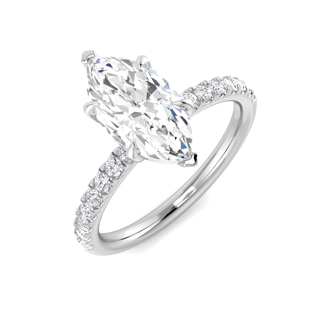Engagement Lab-Grown Diamond Ring 1.75ct–1.76ct – SR3817 – 18k White Gold