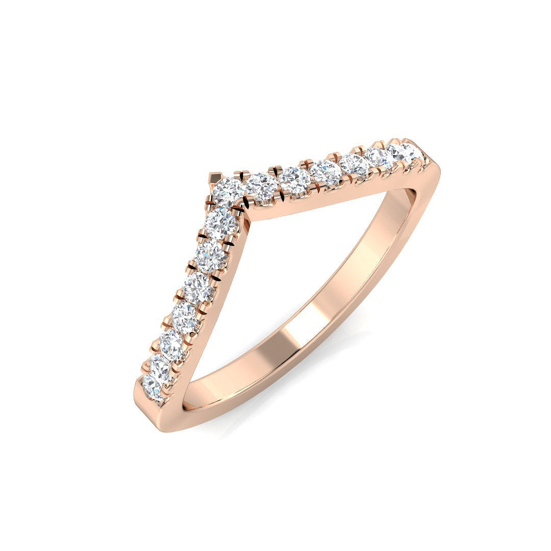 Wishbone Diamond Ring 0.1ct–0.29ct – SR3878 – 18k Rose Gold