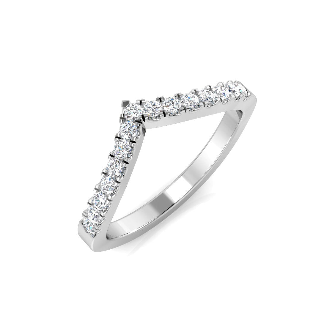 Wishbone Diamond Ring 0.1ct–0.29ct – SR3878 – 18k White Gold