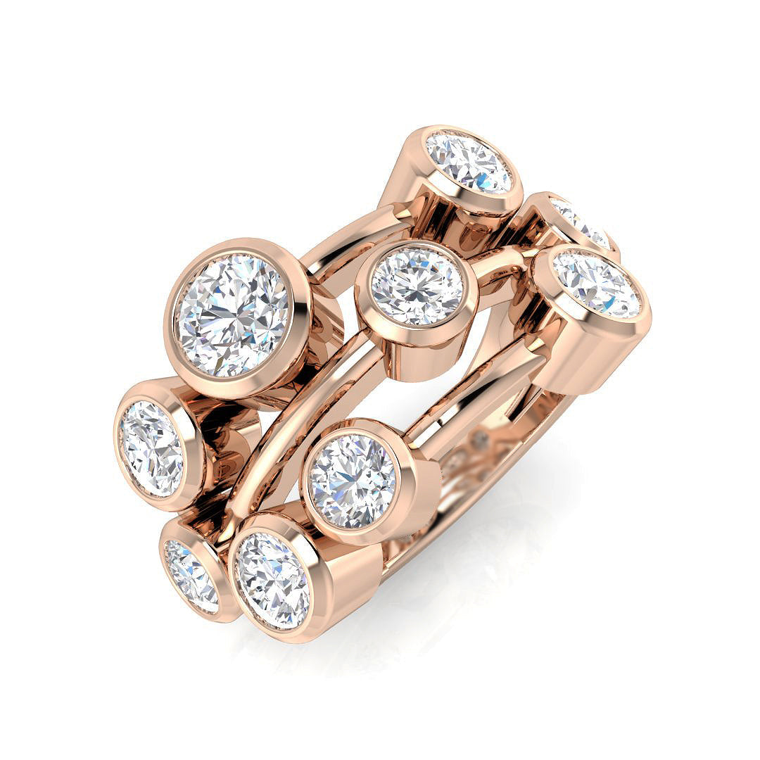 Bubble Diamond Ring 2.98ct – SR3891 – 18k Rose Gold