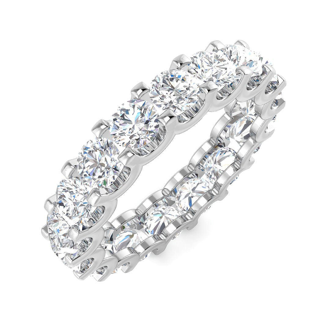 Full Eternity Diamond Ring 4.51ct – SR4009 – 18k White Gold