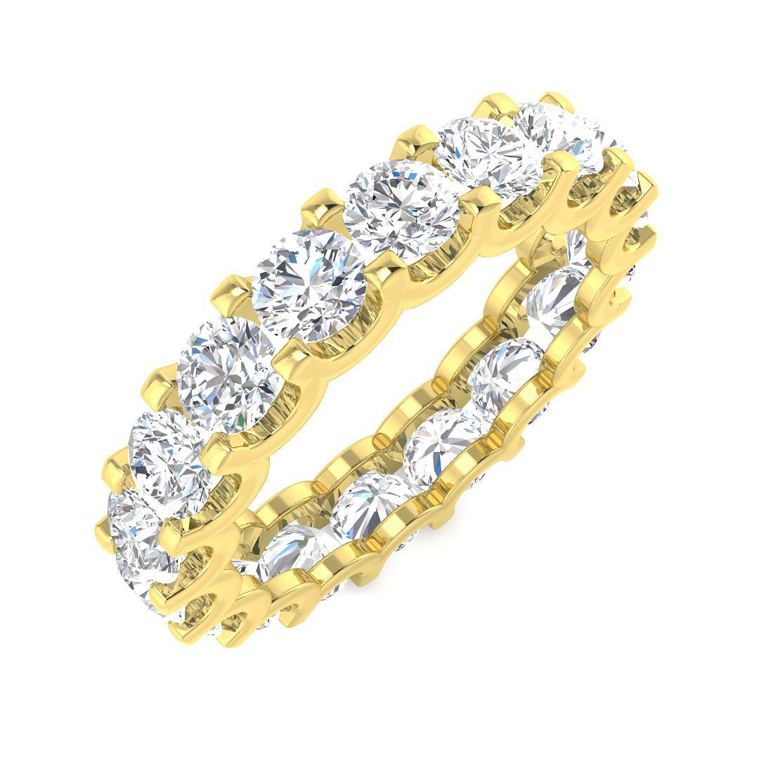 Full Eternity Diamond Ring 4.51ct – SR4009 – 18k Yellow Gold