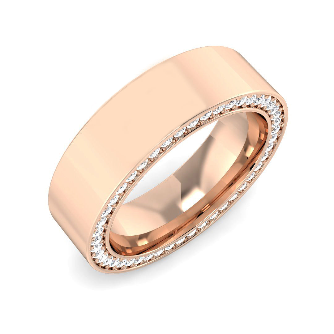 Signet Diamond Ring 0.73ct–0.88ct – SR4056 – 18k Rose Gold