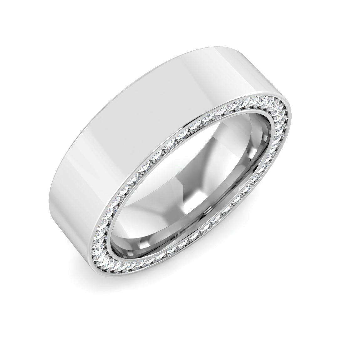 Signet Diamond Ring 0.73ct–0.88ct – SR4056 – 18k White Gold