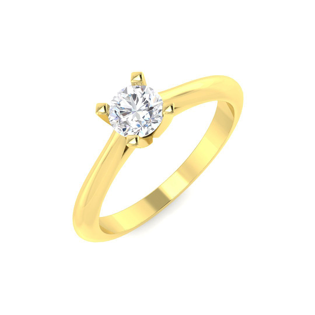 Engagement Diamond Ring 0.41ct – SR4130 – 18k Yellow Gold