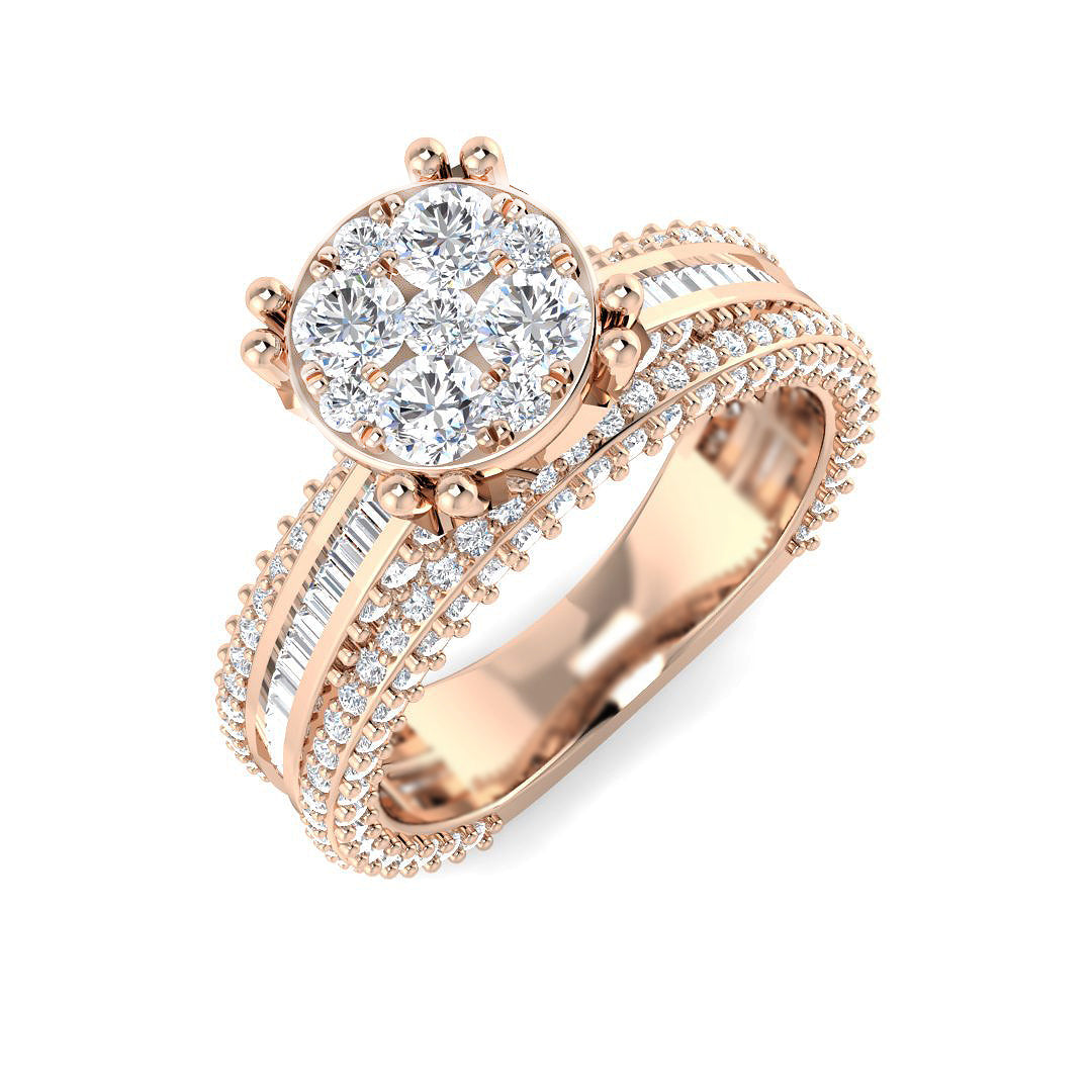 Cluster Diamond Ring 2.23ct – SR4217 – 18k Rose Gold