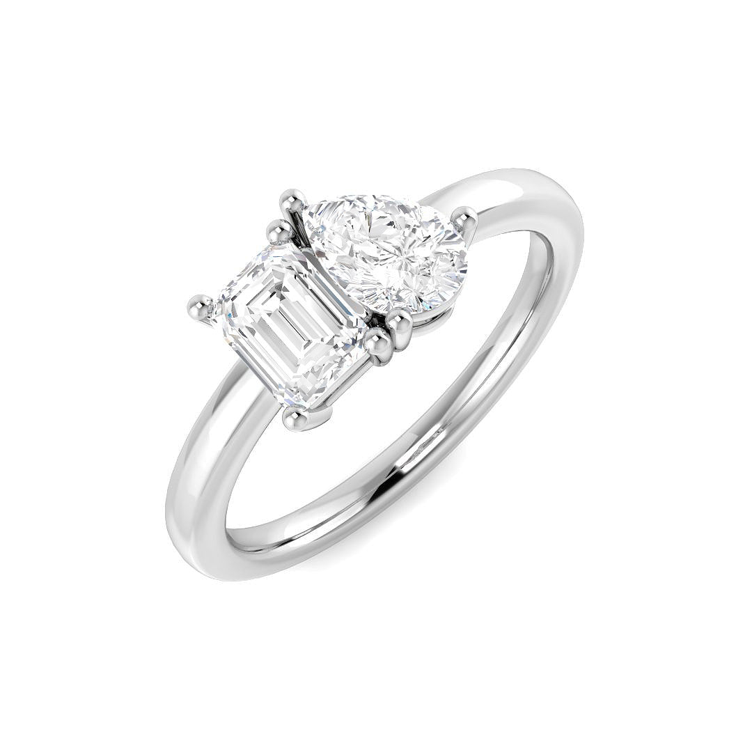 Two Stone Diamond Ring 0.97ct–2.04ct – SR4268 – 18k White Gold