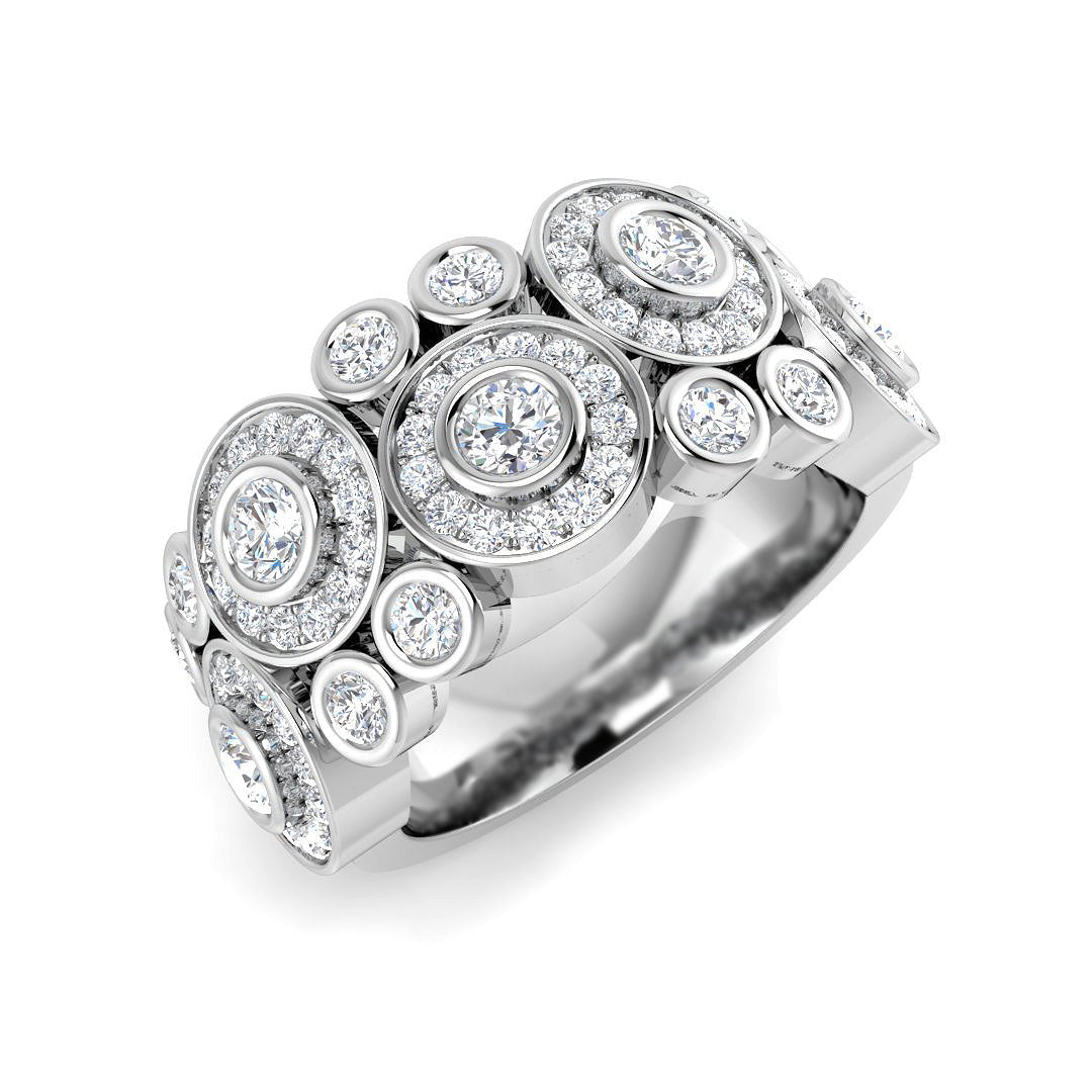 Bubble Diamond Ring 0.96ct–1.37ct – SR4301 – 18k White Gold