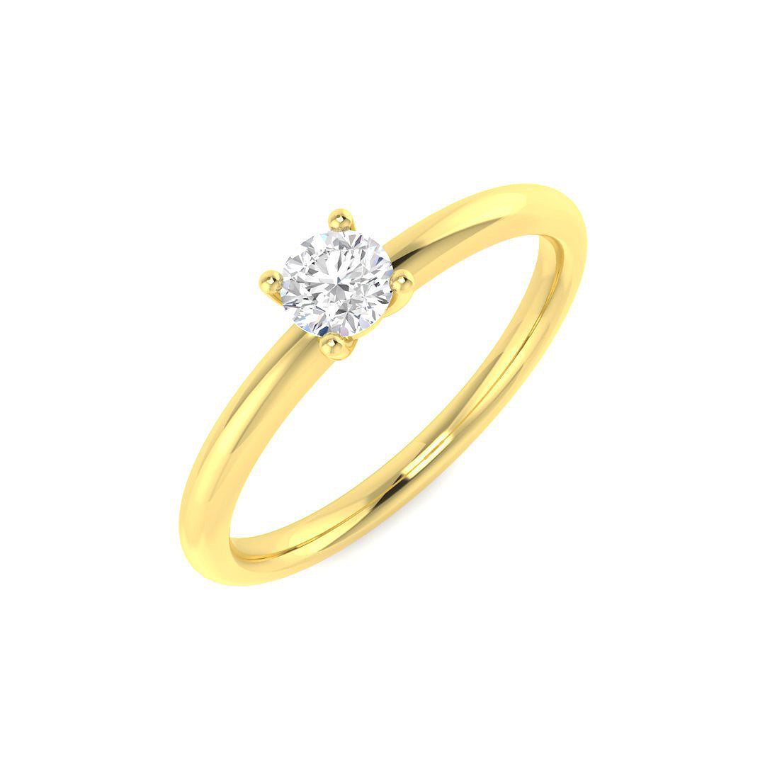 Engagement Diamond Ring 0.25ct – SR4312 – 18k Yellow Gold