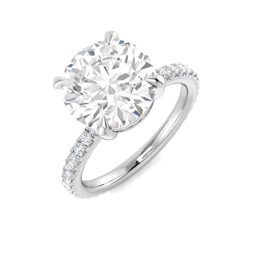 Engagement Lab-Grown Diamond Ring 3.38ct – SR4323 – 18k White Gold
