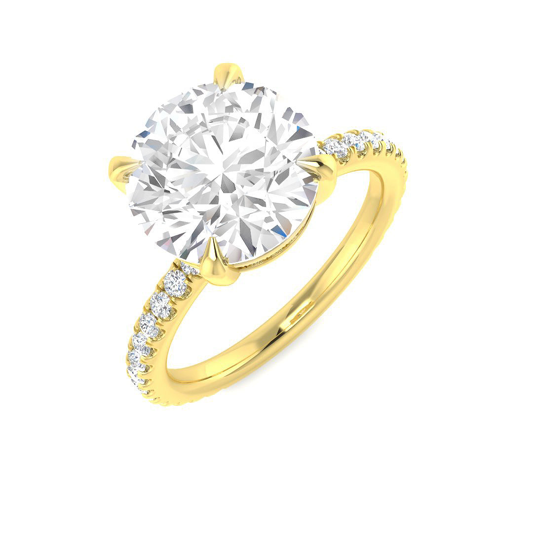 Engagement Lab-Grown Diamond Ring 3.38ct – SR4323 – 18k Yellow Gold